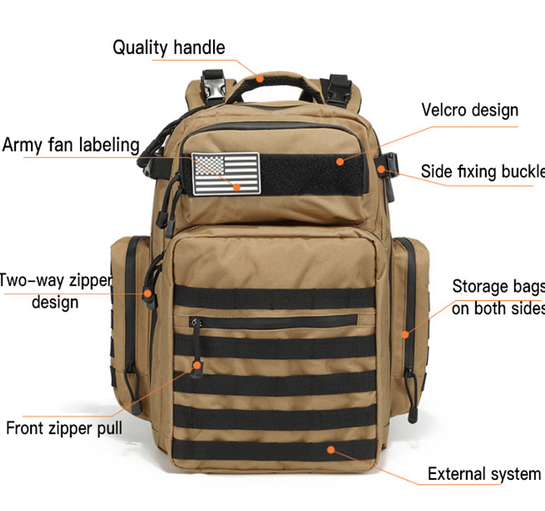 17L Military Style Tactical Backpack Heavy Duty - with velcro panel!