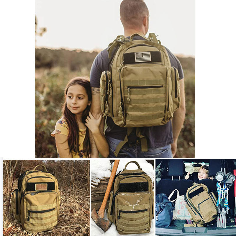17L Military Style Tactical Backpack Heavy Duty - with velcro panel!