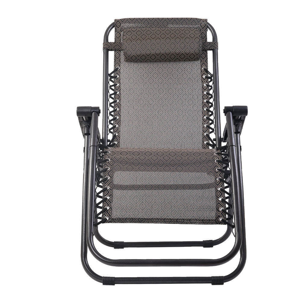 Gardeon Zero Gravity Recliner Chair - Beach Chair Camping - Beige