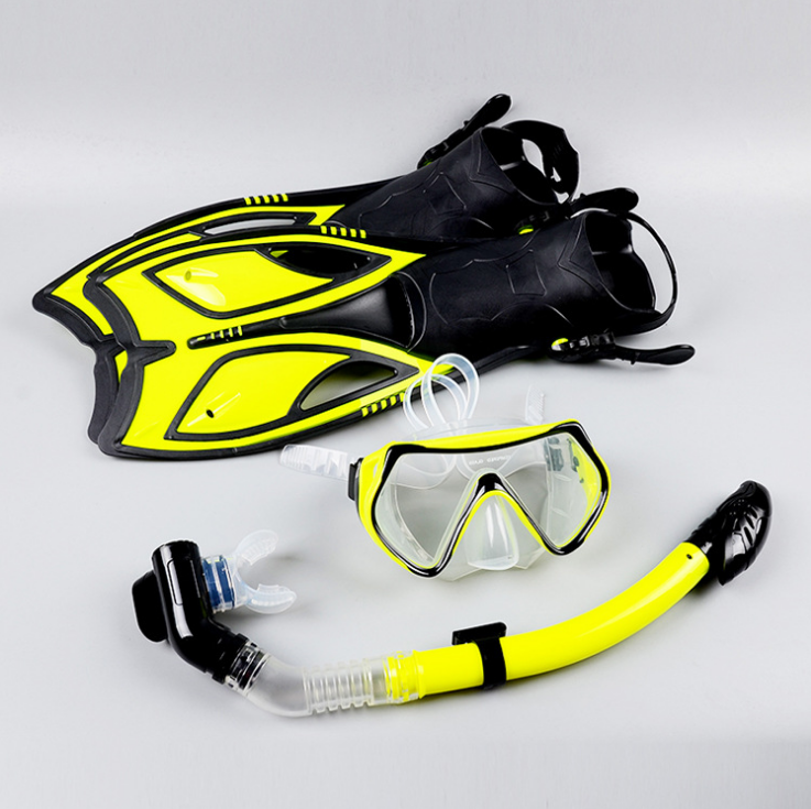 Snorkeling equipment diving three treasures full dry snorkel silicone myopia goggles